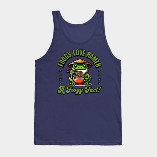 Frog Eating Ramen Frogs Love Ramen Tank Top